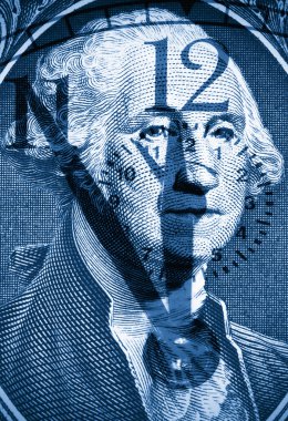 George Washington one dollar bill clipart