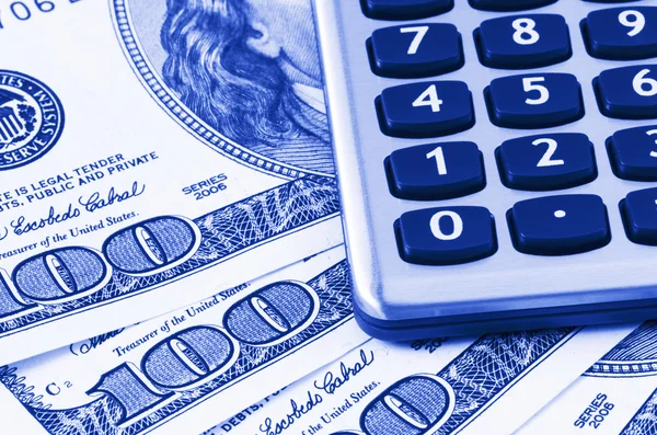 Calculator on US dollars — Stock Photo, Image