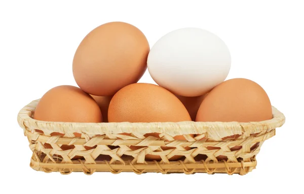 stock image Brown eggs in the basket