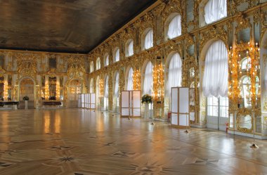Catherine's Palace hall, Tsarskoe Selo (Pushkin), Russia. clipart