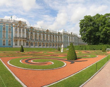 The Catherine Palace is the Rococo summer residence of the Russian tsars, Tsarskoye Selo (Pushkin), 25 km south-east of St. Petersburg, Russia. clipart