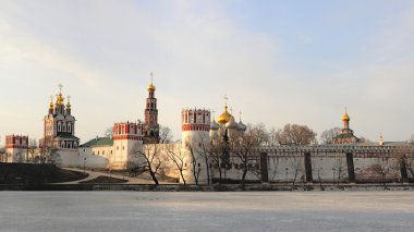 Novodevichy Convent (Bogoroditse-Smolensky Monastery) is probably the best-known cloister of Moscow, Russia clipart