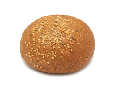 Patty-cake with sesame, isolated on a white background clipart