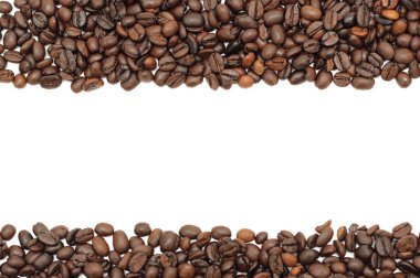 Coffee beans stripes, isolated on a white background clipart