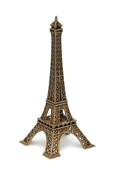 stock image Eiffel Tower Statue, isolated on a white background