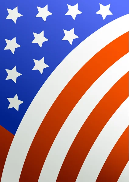 アメリカの国旗のフラグメント — ストックベクタ