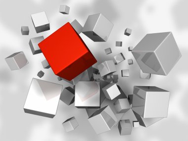 Cubes Explosion clipart