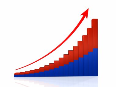 Growth Graph With Arrow clipart