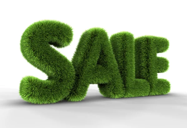 Grass Sale Word Isolated White Background Rendering — Stock Photo, Image