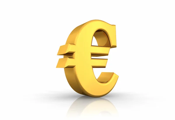 Ilustración Del Signo Oro Euro Aislado Sobre Fondo Blanco —  Fotos de Stock