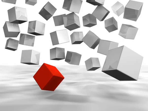 Падіння кубів — стокове фото