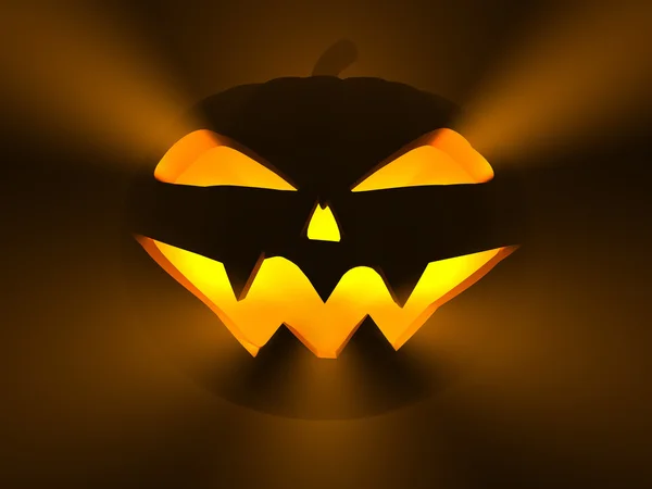 Jack Fener Scary Halloween Balkabağı Render — Stok fotoğraf