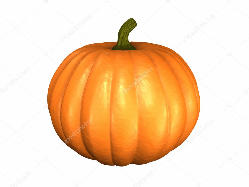 Pumpkin isolated on white background, 3d render