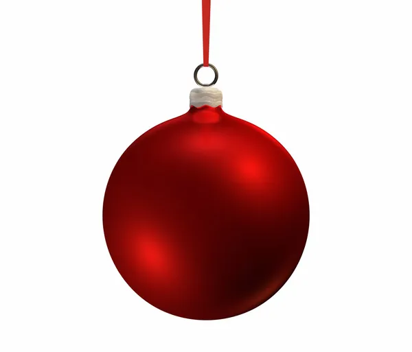 Červená vánoční žárovky — Stock fotografie