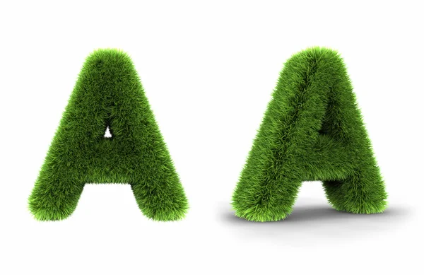 Grass Letter A — Stock Photo, Image