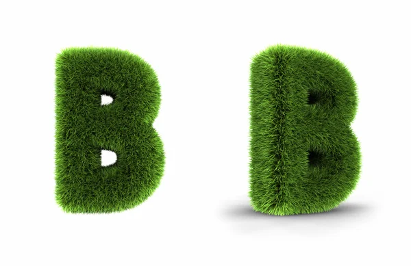 Grass Letter B — Stock Photo, Image
