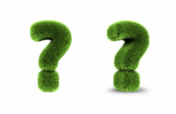 Grass Question Mark — Stock Photo, Image