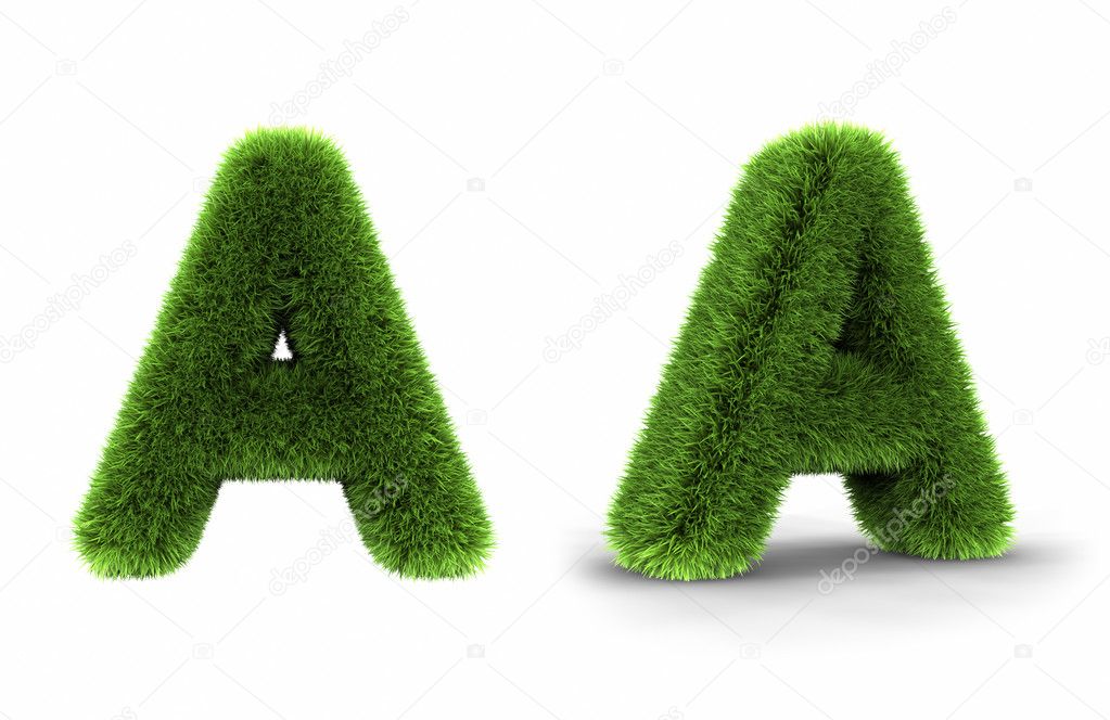 Grass Letter A