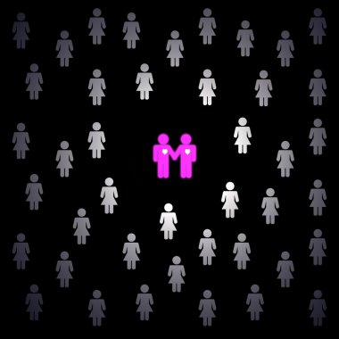 Gay couple clipart