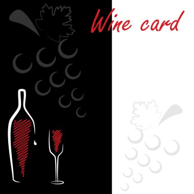 Wine card clipart