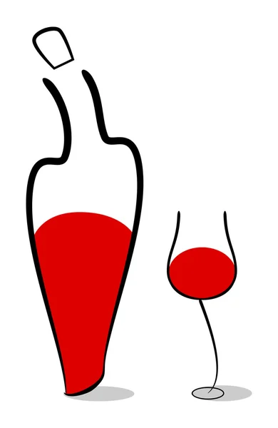 Rotwein — Stockvektor