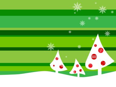 Xmas trees clipart