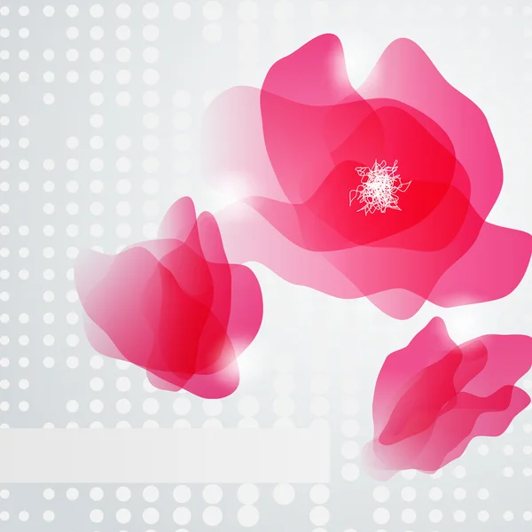 Imagen Vectorial Con Flores Rosadas — Archivo Imágenes Vectoriales