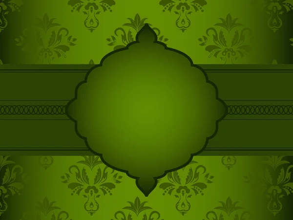 Вектор Вінтажний Зелений Вітальна Листівка — стоковий вектор