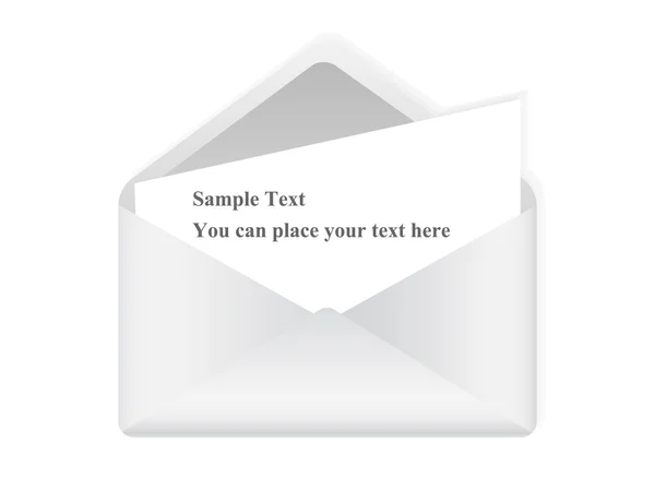 Vector Afbeelding Van Witte Brief Met Ruimte Voor Tekst — Stockvector
