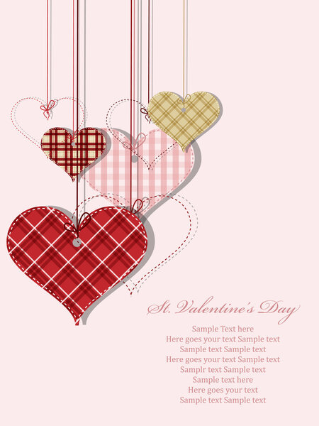 Vector St Valentine day's greeting card