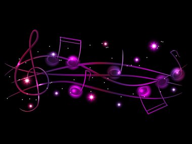 Vector musical shiny background clipart