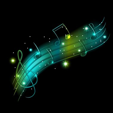 Vector musical shiny background clipart