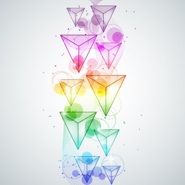 vektör resim çok renkli üçgen ile