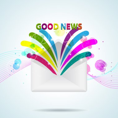 Vector picture with letter and Good News clipart