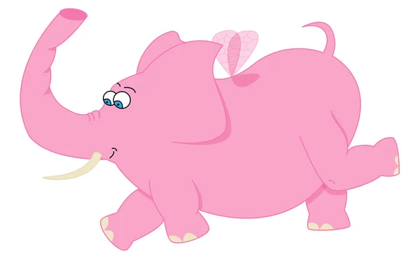 Elefante rosa — Vettoriale Stock