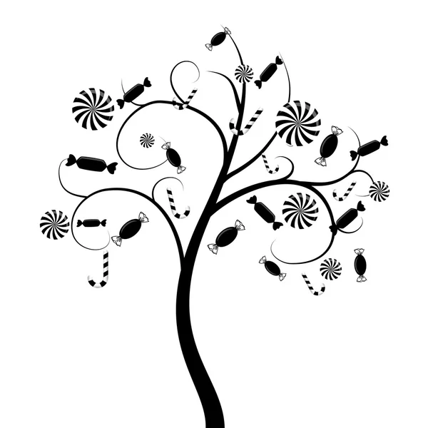 Bonbon arbre — Image vectorielle
