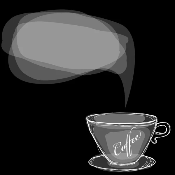 コーヒー カップとテキストのスペースをベクター形式の画像 — ストックベクタ