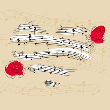 Music heart clipart