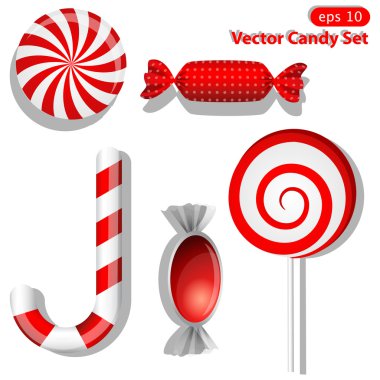 Red candies clipart