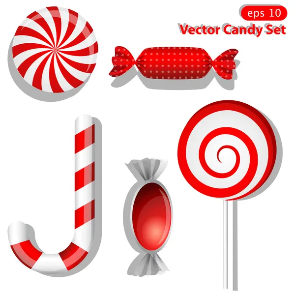 Piros cukorka — Stock Vector