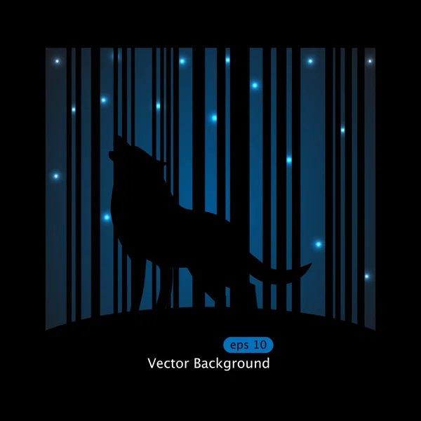 พื้นหลังหมาป่า — ภาพเวกเตอร์สต็อก