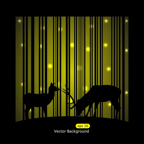 Deers illustration — Stock Vector