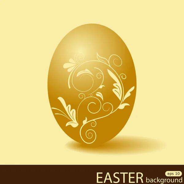 Œuf de Pâques doré — Image vectorielle