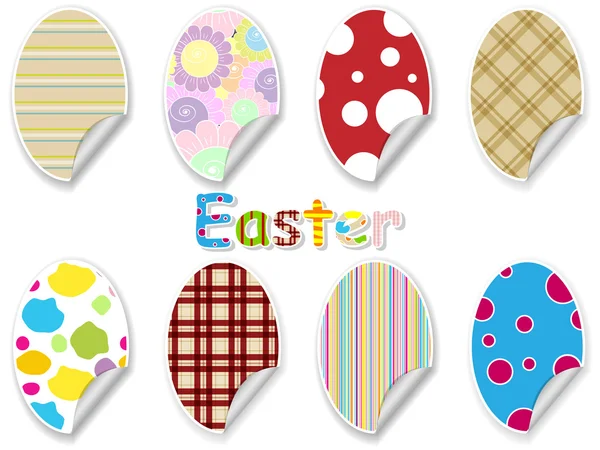 Easter egg sticker set — Stock Vector