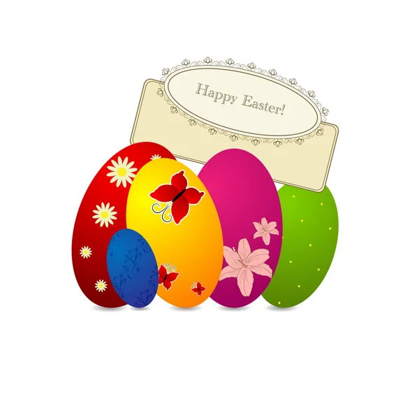Tarjeta de felicitación de Pascua — Vector de stock