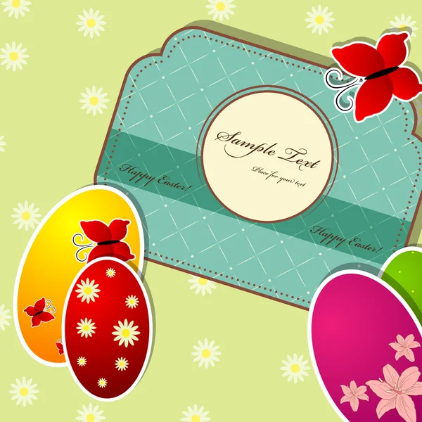 Tarjeta de felicitación de Pascua — Vector de stock