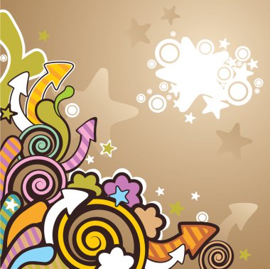 Colorful cartoon background clipart