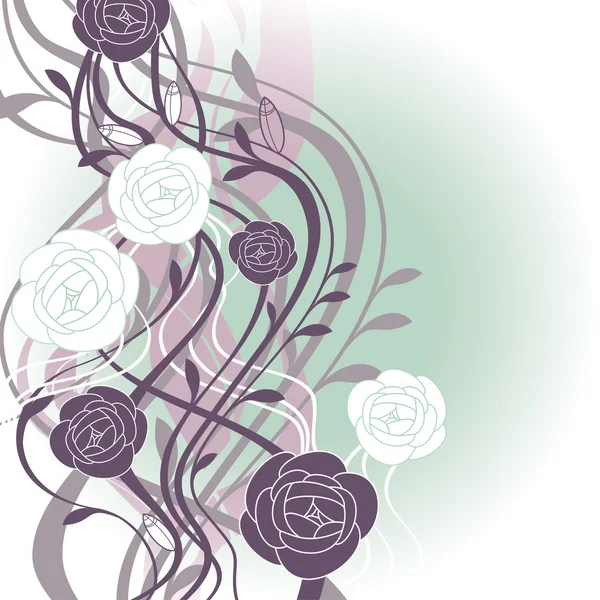 Abstrait mignon fond floral — Image vectorielle