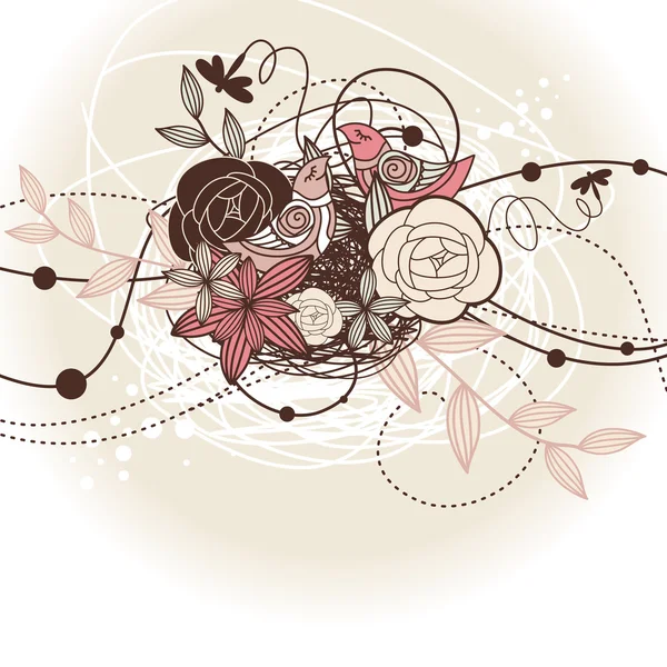 Αφηρημένη χαριτωμένο floral φόντο — Διανυσματικό Αρχείο