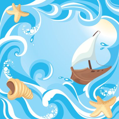 Abstract sea background clipart